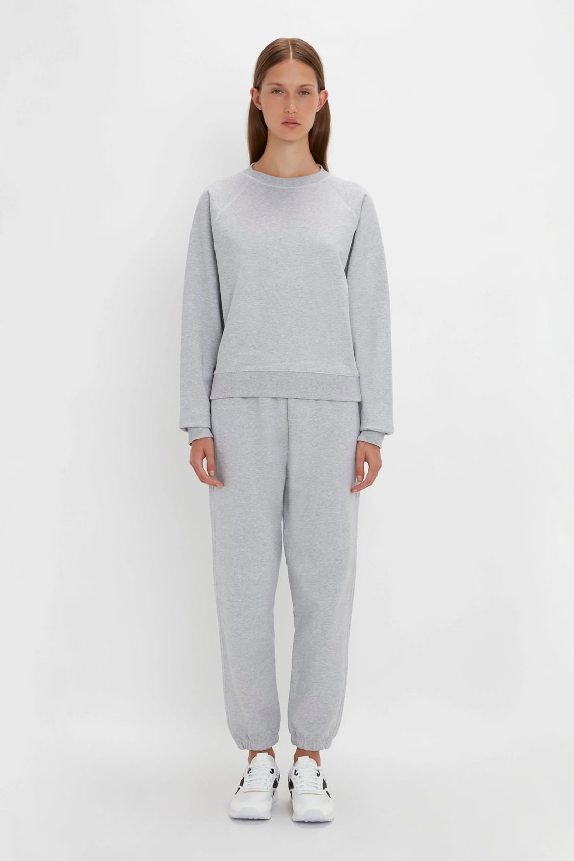 Frame Detail Jumper Dress In Natural-Navy